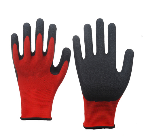 Multi-Color Nylon Knit Latex Coated Work Gloves