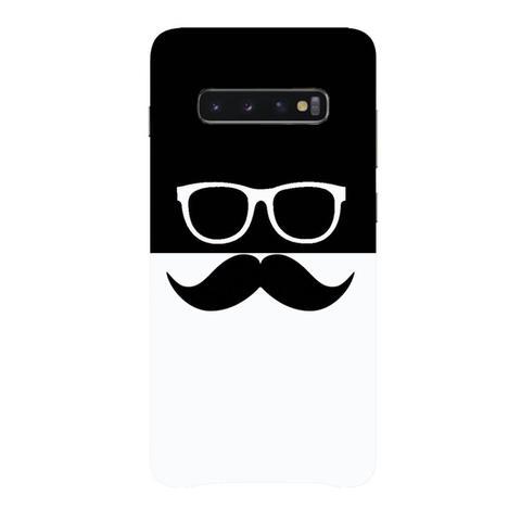 Black And White Moustache (Samsung Galaxy S10 Plus)