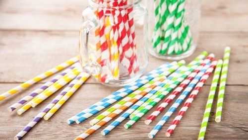 Colorful Round Shape Paper Straw