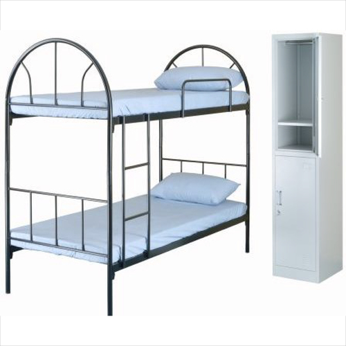 Furniture Hardware Dormitory Metal Bed And Cupboard