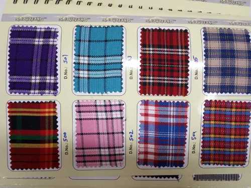 Fast Colors Checked Uniform Suiting Fabric