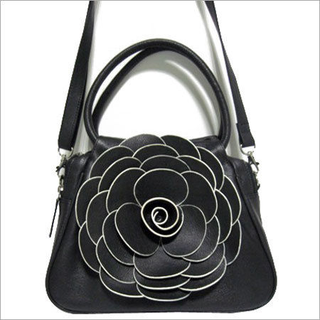 Leather Flower Handbag