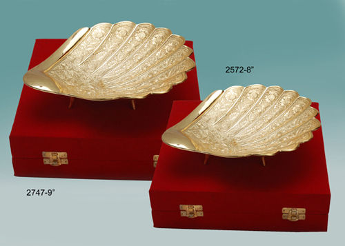 Gold Plated Shell Bowl