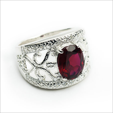 Silver Gemstone Ring