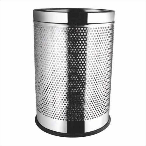 Black Perforated Waste Paper Basket