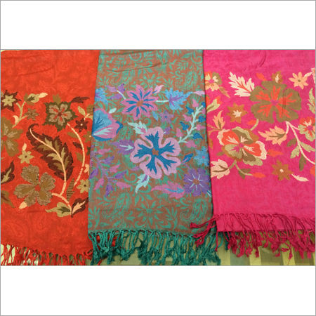 Embroidered Kani Cut Shawl