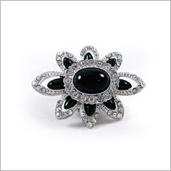 Black Moissanite Diamond Ring