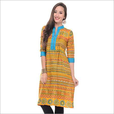 Cotton Printed Kurta Gender: Female