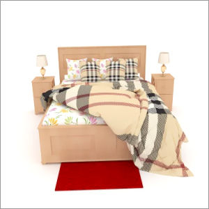 Queen Size Double Bed - 76x75.5x43 Inches | Hardwood, Aesthetic Design, Termite Resistant, Low Maintenance