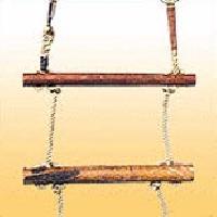 Safety Rope Ladder - 10/12 mm Nylon Rope with Wooden/Aluminum Rungs, Custom Length for Elevated Access and Maintenance