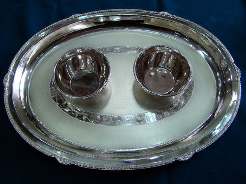 Silver Tray Bowl Set
