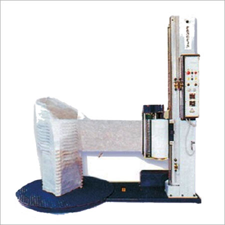 Stretch, Box, Pallet Wrapping Machine - Automatic Design with Powered Pre-Stretch Unit, High Strength Turn Table, and Up to 300% Film Stretchability