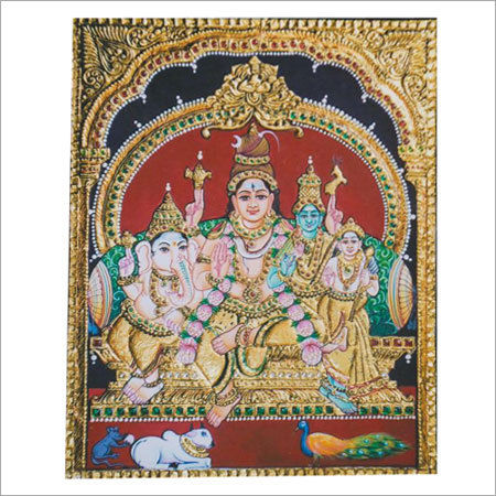 Shiva Parvati Tanjore Paintings