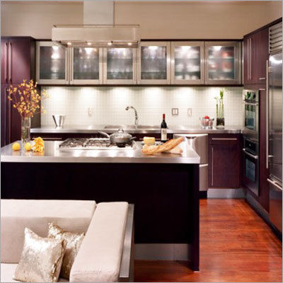 Modern Kitchen Glass Cabinets