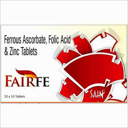 Ferrous Ascorbate, Folic Acid & Zinc Tablets