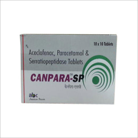 Available In Different Colour Aceclofenac Paracetamol Serratiopeptidase Tablets