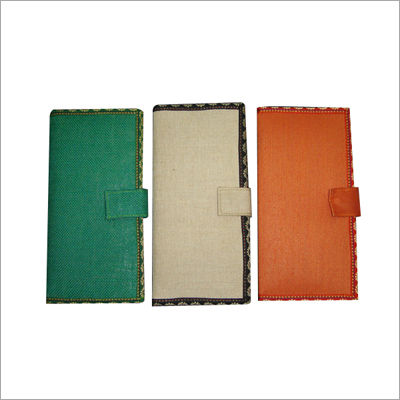 Jute Cheque Book Holder