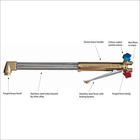 Universal Cutting Torch - 300 mm Cutting Capacity, G3/8" LH Hose Connections, Acetylene/Propane Compatibility, Durable Design for Excellent Performance