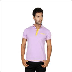 Modi Collar T Shirts - 100% Cotton, S-XXL Size, Lavender Color | Wrinkle Free, Tear Resistant, Skin Friendly