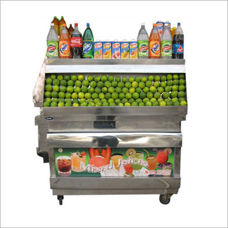 Alloy Steel Juice Display Counter