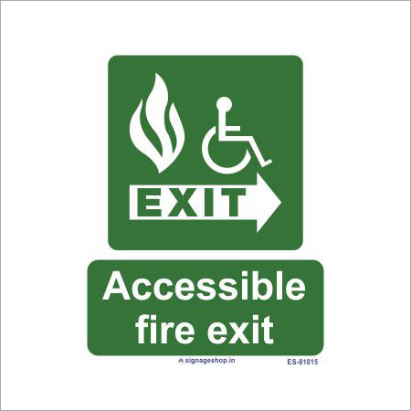 Fire Exit Sign Age Group: Suitable For All Ages