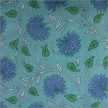 Flower Printed Cotton Fabric