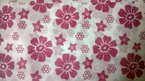 Handmade Round Flower Printed Non Woven Fabric