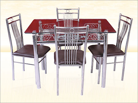 Square Stainless Steel Dining Table