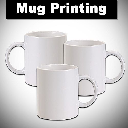 A. K. printed mugs
