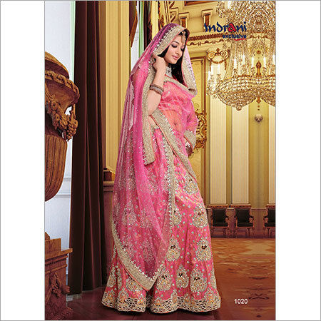 Painted Bridal Lehenga Sarees