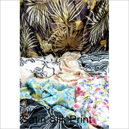 Satin Silk Print Fabric - High Quality Fiber, Customizable Colors and Finishes | Durable, Smooth Texture and High Strength