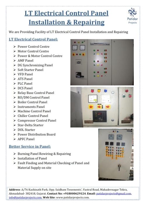 LT Electrical Control Panel Installation & Repairing