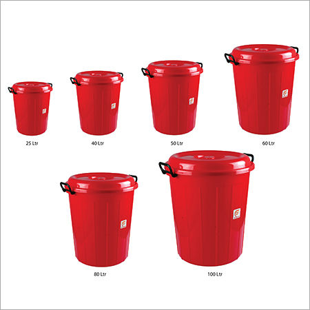 Glossy Plastic Storage Drums