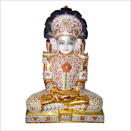 Gold Plated Lord Mahavir Idol