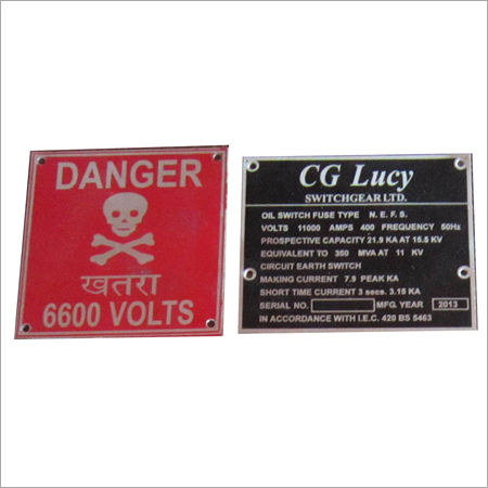 Aluminium Anodized Sign Labels Plates