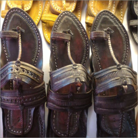 Fancy Brown Kolhapuri Pure Leather Chappal