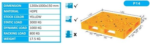 4 Ways Entry Plastic Pallets