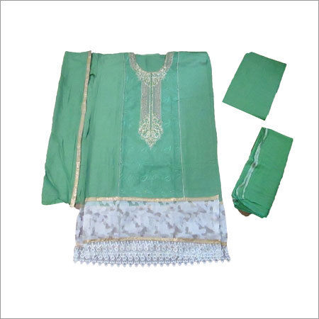 Designer Glace Cotton Suit