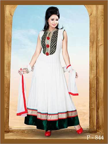 Partywear Anarkali Suits - Soft Skin-Friendly Fabric , Elegant Embroidery and Sober Border Work