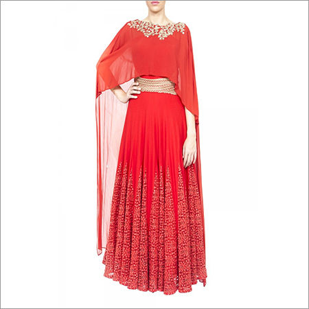 Anarkali Suit With Georgette Drape