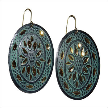 Blue Gold Earrings