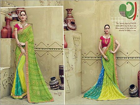 Crepe Bandhani Sarees