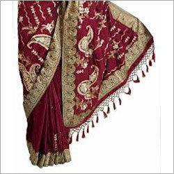 Designer Embroidered Saree Grade: Industrial Grade