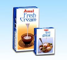 Amul Fresh Cream - Low Fat Cream with Milk Fat Minimum 25% , Available in 200ml and 1 Ltr for Household and Catering Use