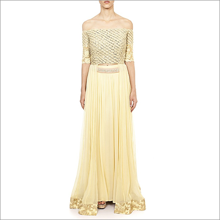 Embroidered Cape Dress With Palazzo Length: 625 Millimeter (Mm)