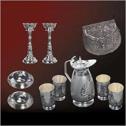 German Silver Glass Set with Jug