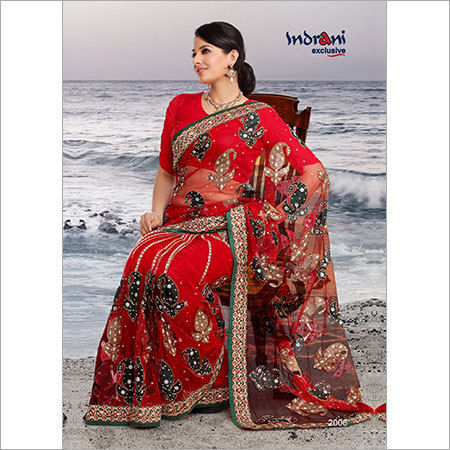 Designer Printed Sarees at best price in Mumbai by Indrani Designer Sarees  | ID: 6179751448