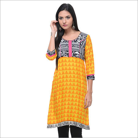 Designer Yellow Kurti