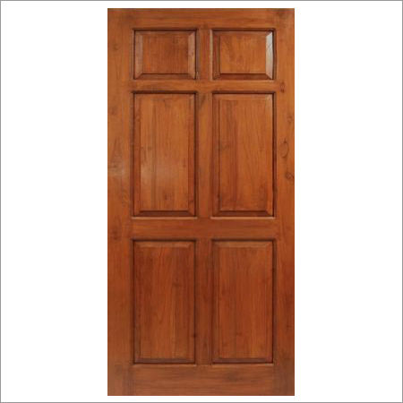 Plain 6 Panel Teak Wood Doors