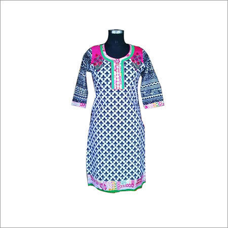 Block Printed Short Kurtis